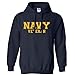 zerogravitee NAVY Veteran GOLD logo Hooded Sweatshirt in Navy - Medium