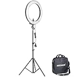 Neewer 14 inches 400W 5500K Ring Fluorescent Flash Light Kit, Includes Ring Fluorescent Flash Light,75 inches/190cm Light Stand, Mini Ball Head and Hot Shoe Adapter Camera Cradle