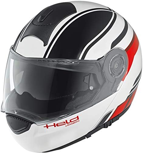 Held by Schuberth 7856-00_07_L Helmet, Black/White/Red, Large