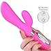 Silicone Dual Action Vibrator Women Sex Toy G-Spot and Clit Massager Orgasm Stimulator