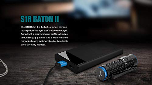 image for Olight S1R II 1000 Lumen Rechargeable EDC Pocket Flashlight with Oligh