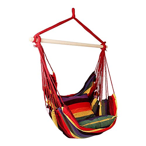 SUNASQ Hängesessel, Hängesessel im Indoor und Outdoor, Hängesitz mit 2 abnehmbaren Kissen, Hängestuhl mit dickem Seil… – Bild 5