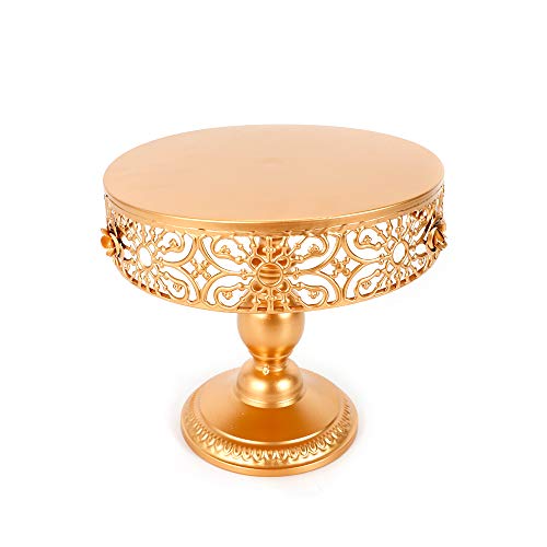 Cupcake Stands, 14 Set Metal Crystal Cake Holder Cupcake Stand Cake Dessert Holder with Pendants and Beads,Wedding Birthday Dessert Cupcake Pedestal Display, Gold USA STOCK (14, Gold)