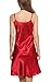Avidlove Women's Nightshirts Satin Chemises Slip Sleepwear,Dark Red (FBA),Medium