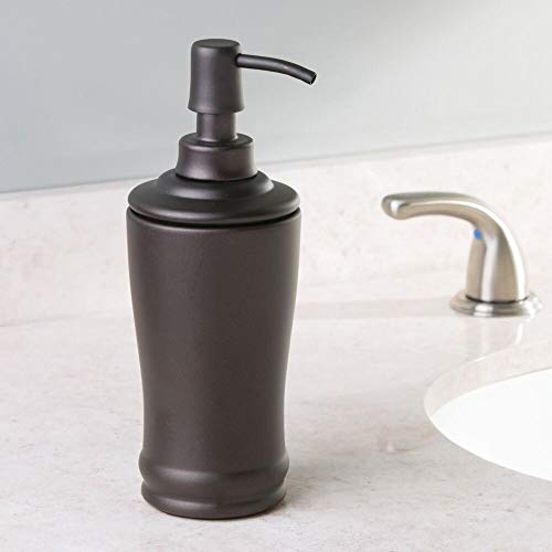 image for mDesign Classic Soap Dispenser Pump, Toothbrush Holder Stand, Tumbler 