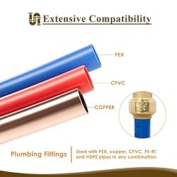 JUWO 12-Pack 1/2" Push to Connect Coupling for