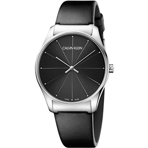 Best Calvin Klein watch CK Classic K4D211CY Black dial Leather strap deal