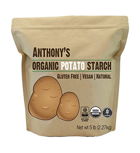 Anthony's Organic Potato Starch - Unmodified (5 Pounds), Gluten-Free & Non-GMO, Resistant Starch