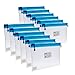 Zipper File Bags,izBuy 12Pcs A4 Zipper Storage Bags with Label Pocket Organizer Waterproof for Term Papers,Document,Newspapers,Business Receipts,Magazines School Office Supplies