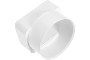 Zerodeko Downspout Gutter Connector 80x55mm to 75mm Round Pipe Adapter Rainwater Diverter for Gutter