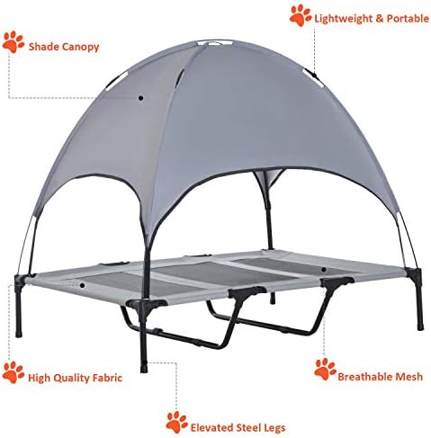 raised dog bed with canopy