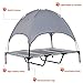 Pawhut Elevated Cooling Dog Bed Cot w/Canopy Shade – Gray (48 inch)thumb 2