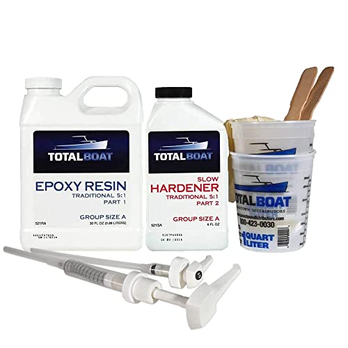 TotalBoat 51 Epoxy Resin Kit (Quart, Slow Hardener), Marine Grade