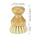 WISH Cleaning Scrub Brush for Cast Iron Skillet Pots Pans - Made of 100% Wood Handle and Coconut Bristles - Upgrated Brushes (2 Pack)