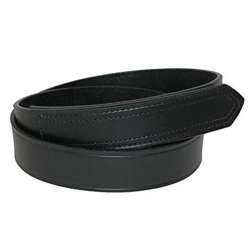 Boston Leather Mens Leather 1 3/8 inch hook and loop fasteners, No Scratch Work Belt | Black 38