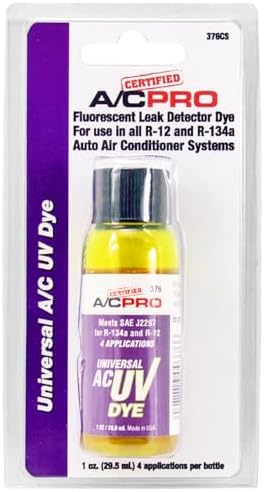 InterDynamics Certified A/C Pro Car Air Conditioner Leak Detector Dye