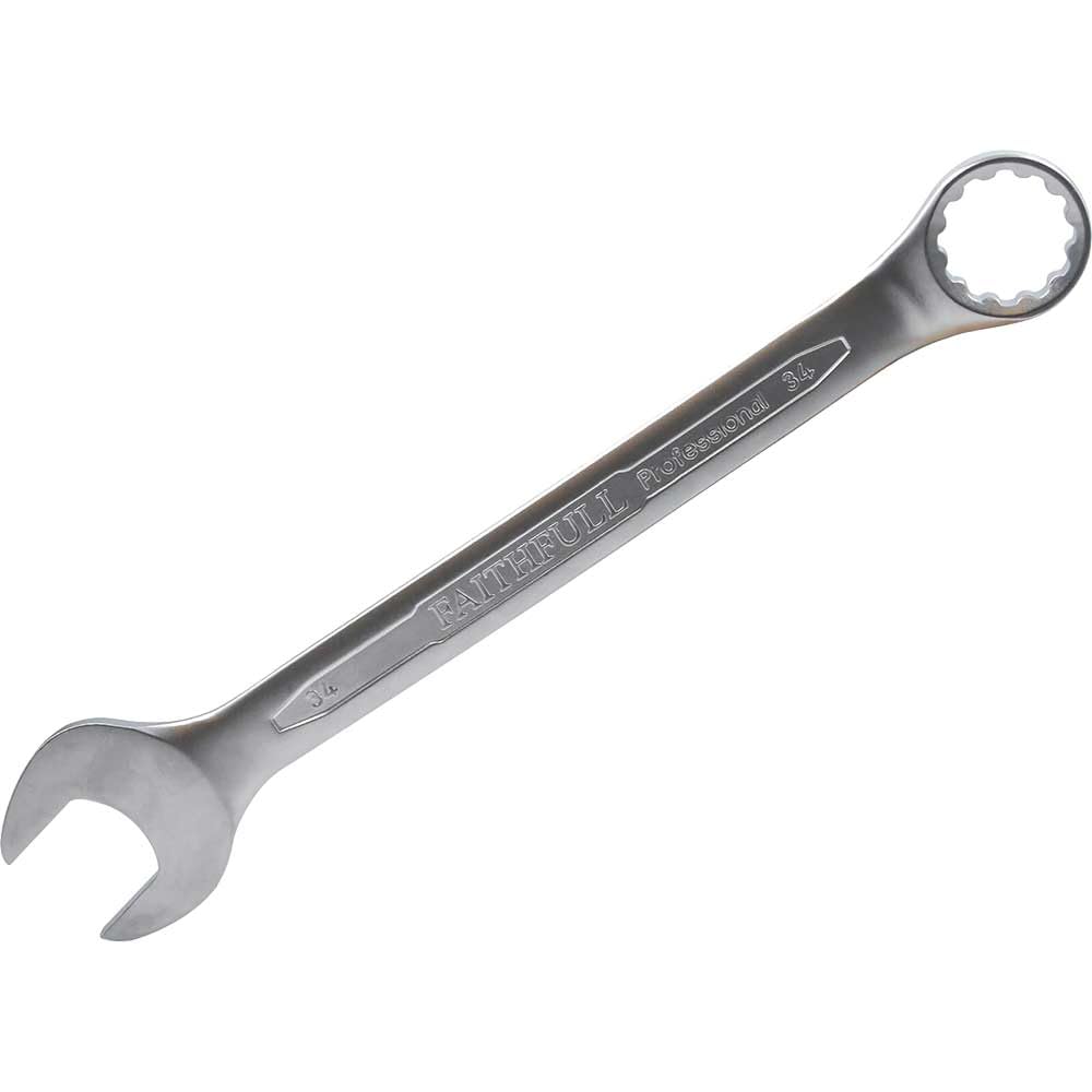Faithfull SPAC34 Combination Spanner CV Satin Finish 34mm