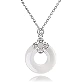 14K Gold Artisanal Natural Jade Circle Pendant Necklace, Serene Green Chalcedony Amulet Necklace, Ideal for Birthday, Mother's Day, or Anniversary, Symbolizing Harmony and Affection for Wife, Mother, Girlfriend