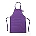 Opromo Colorful Cotton Canvas Kids Aprons with Pocket, Artist Apron & Chef Apron(S-XXL) PURPLE-M