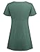 Lem&Hao Womens Scoop Neck Petal Short Sleeve Summer Flowy Tunic Top Dressy Shirt