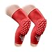 Bucwild Sports Knee Pads/Padded Compression Pro Knee Sleeves (1 Pair) Youth & Adult Sizes - Basketball Wrestling Volleyball Black White Red Blue