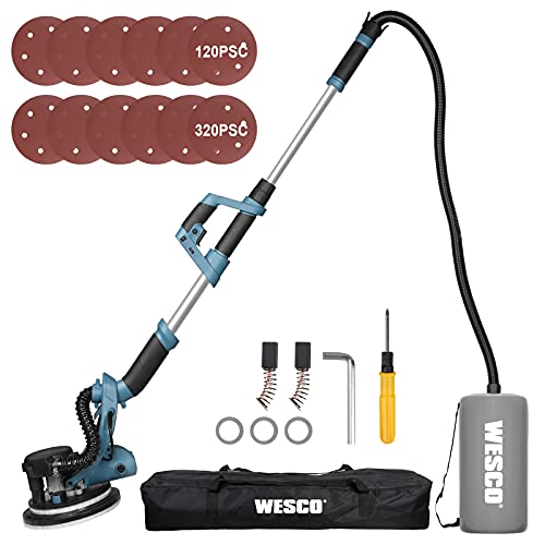 WESCO Drywall Sander 750W Electric Wall Sander with Dust Hose Auto