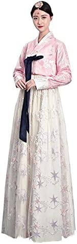 YUDATPG Hanbok Women Dress Korean Hanbok Traditional Dress Female Wedding  Dance Cosplay Halloween Costume Long Sleeve Classic Hanboks Dress Set  Palace Outfit (Pink White, M), Pink White, M price in UAE |