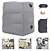 NIUMI Inflatable Travel Foot Rest Pillow | Kids Airplane Bed | 2-Pack Available | Adjustable Height Leg Pillow | Make a Flat Bed for Baby Kids, Toddlers | Great for Airplane, Train, car (Grey-1 Pack)