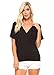 Amie Finery Front Wrap V Neck Short Sleeve Dolman Top Oversize Front Drape Shirts for Women