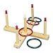 Ring Toss Set, Plastic/Wood, Assorted Colors, 4 Rings/5 Pegs/Set