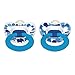 NUK Blue Bubbles and Elephants Puller Pacifier, 6-18 Months