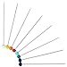 SUBANG 1200 Pieces Sewing Pins 38mm Multicolor Pearlized Head Pins for Dressmaking Jewelry Components Flower Decoration with Transparent Cases, 8 Colors