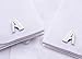 Salutto Men's Letter A Cufflinks 1 Pair with Gift Box (A)