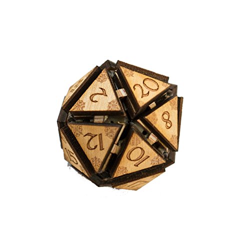 Crafts - 20 Sided Dice - Art Kit - RAW Wood 1.5