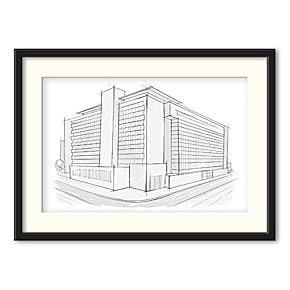 Black Paper Framed Canvas Wall Art for Living Room, Bedroom Black and White Structure Canvas Prints for Home Decoration Ready to Hanging - 23x31 inches