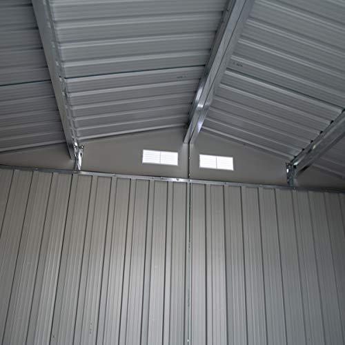 Charles Bentley Abri De Jardin Rangement Extérieur Dans La Marine Gris Acier en Métal avec Porte Verrouilla Blé