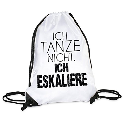 Lieblingsmensch Lieblingsmensch Turnbeutel Modell: ich Tanze nicht Sacca, 45 cm, Bianco (Weiß)