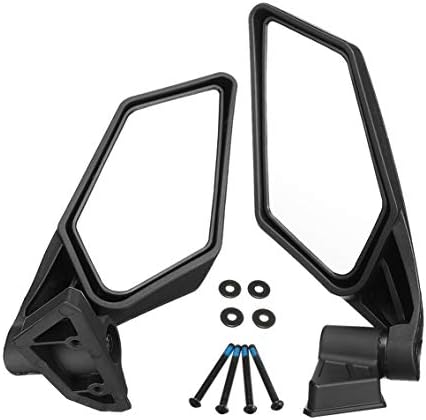 Mazur Racing Side Mirrors Set fit Can-Am Maverick UTV Off-road X3 2017 2018 Adjustable Mirrors fit Maverick X3 fit MAX SSP(Black)