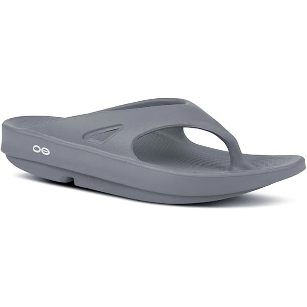 Amazon.com | OOFOS Unisex Original Thong flip flop, Navy Blue, 6 M