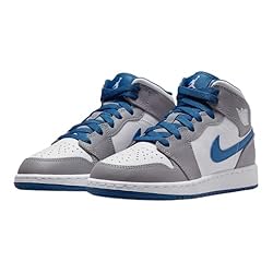 NIKE Jordan 1 Mid Grade School Big Kids Cement