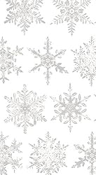 See Entertaining with Caspari Falling Snow Guest Towels, White, Pack of 15 Details