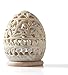 StarZebra Soapstone Tealight Candle Holder Egg Shaped with Intricate Tendril Openwork and Floral Pattern Beautiful Home Decor Idea
