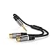 KabelDirekt – (0.5 feet Y Adapter (1 x 3.5mm Male to 2 x RCA Female) – Pro Series