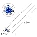 eBoot 40 Pack Crystal Hair Pins Rose Flower Rhinestone Hair Clips for Bridal Wedding Women Hair Jewelry Accessories, with Storage Bag (Blue)