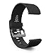 Teak - Silicone Replacement Wristband for Fitbit Blaze - Large Black