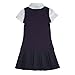 French Toast School Uniform Girls 2-in-1 Pleated Dress, Navy, 8