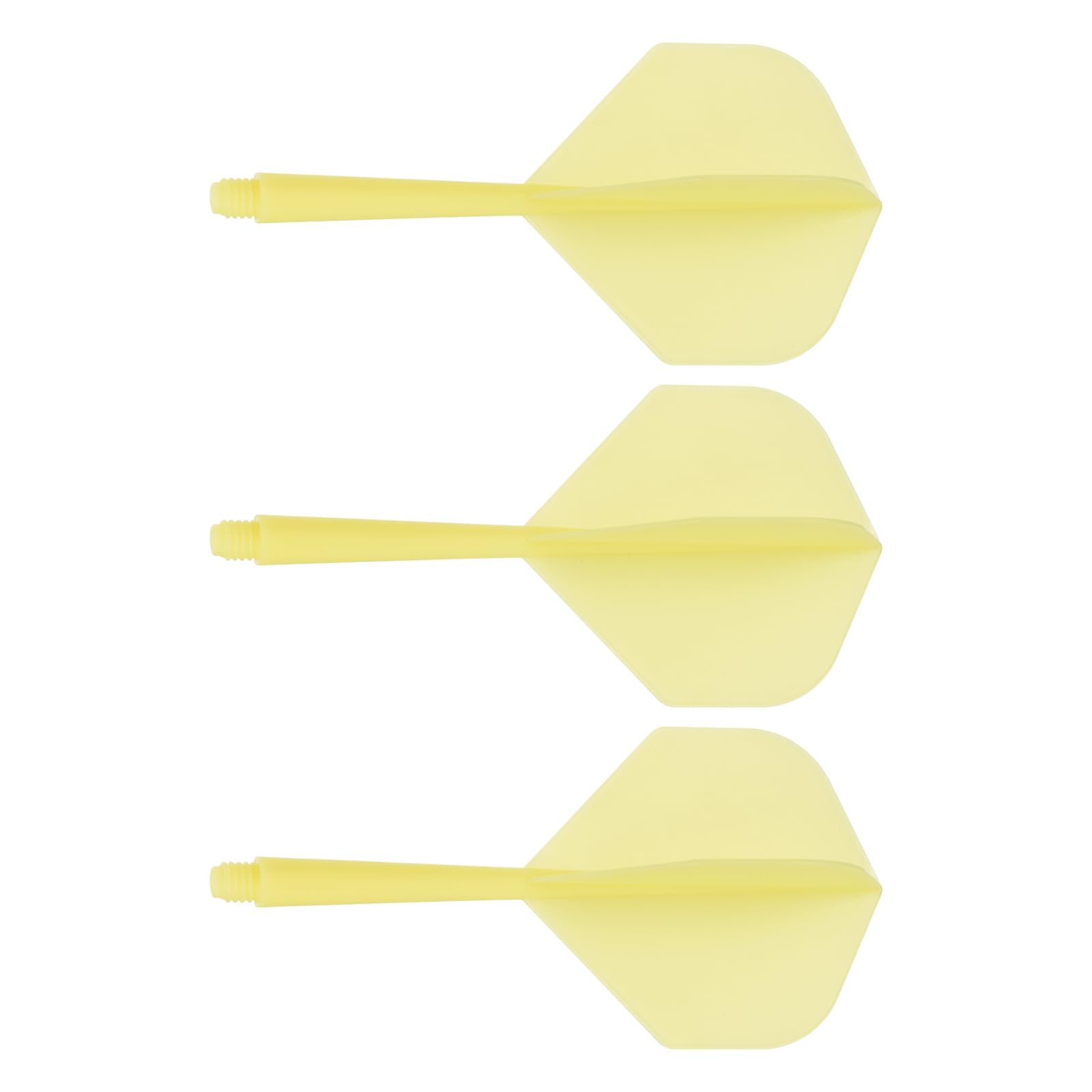 M METERXITY 3 Pack Integrated Dart Shaft and Flights-One-Piece Dart Accessories, Plastic Anti-Break, Apply to Soft Tip Darts and Steel Tip Darts (4.5x5mm, Yellow)