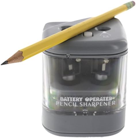 Duo Power Electric Pencil Sharpener. For Home, School, Work, and Classroom. 2 Pencil Sizes - 6-8mm and 9-12mm.