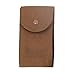 Vinerstar Suede Leather Watch Pouch for Watches with Bracelets Organizer Watch Travel Case (Dark brown)