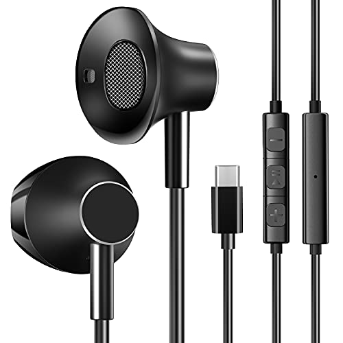 USB Type C Earbuds Headphones Bass in Ear Earphones with